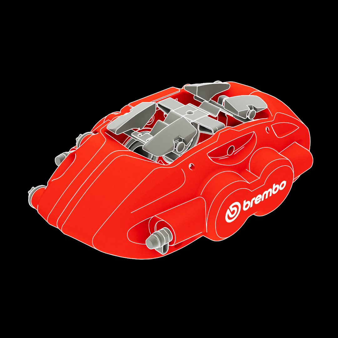 え*き様 brembo ブレーキキャリパー 2個セット 赤 8e211131b2584fb78da613fa75303b